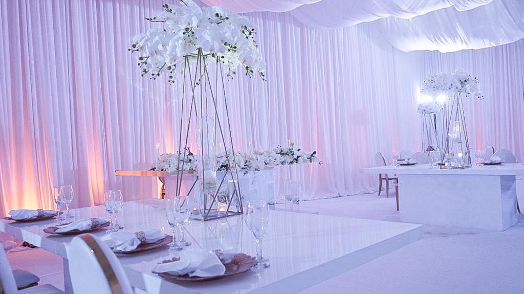 Wide angle showing full table layout